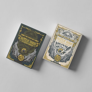 Apuestas con Dioses Exteriores: Cartas de los Mitos de Cthulhu, Texas Hold'em, Índice Jumbo, PVC impermeable, Cardistry, Núcleo Negro, Fichas, Botones, Lovecraft