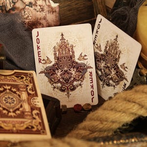 Greek Mythology Playing Cards Ancient Greek Pantheon Epic Tales Mythical Creatures Parchment Texture Custom Pips & Suits Cardistroy Oiling image 8