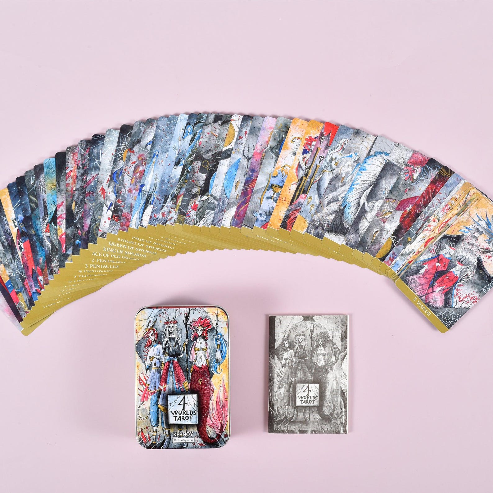 Gilded Rider Waite 4 Worlds Tarot Deck – 80-card Rider-waite Inspired Deck of Life and ...