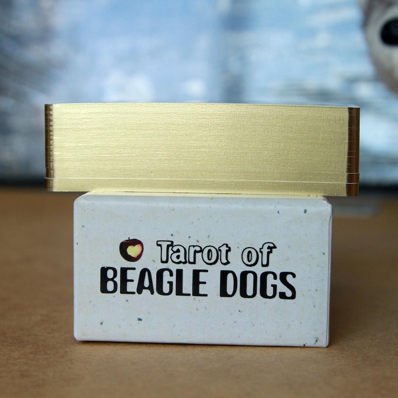 Tarot of Beagle Dogs Rider-Waite Deck for Dog Lovers Custom Tarot Pouch Pet-Friendly Pawsitive Healing Glossy Finish Black Core Cardstock image 5