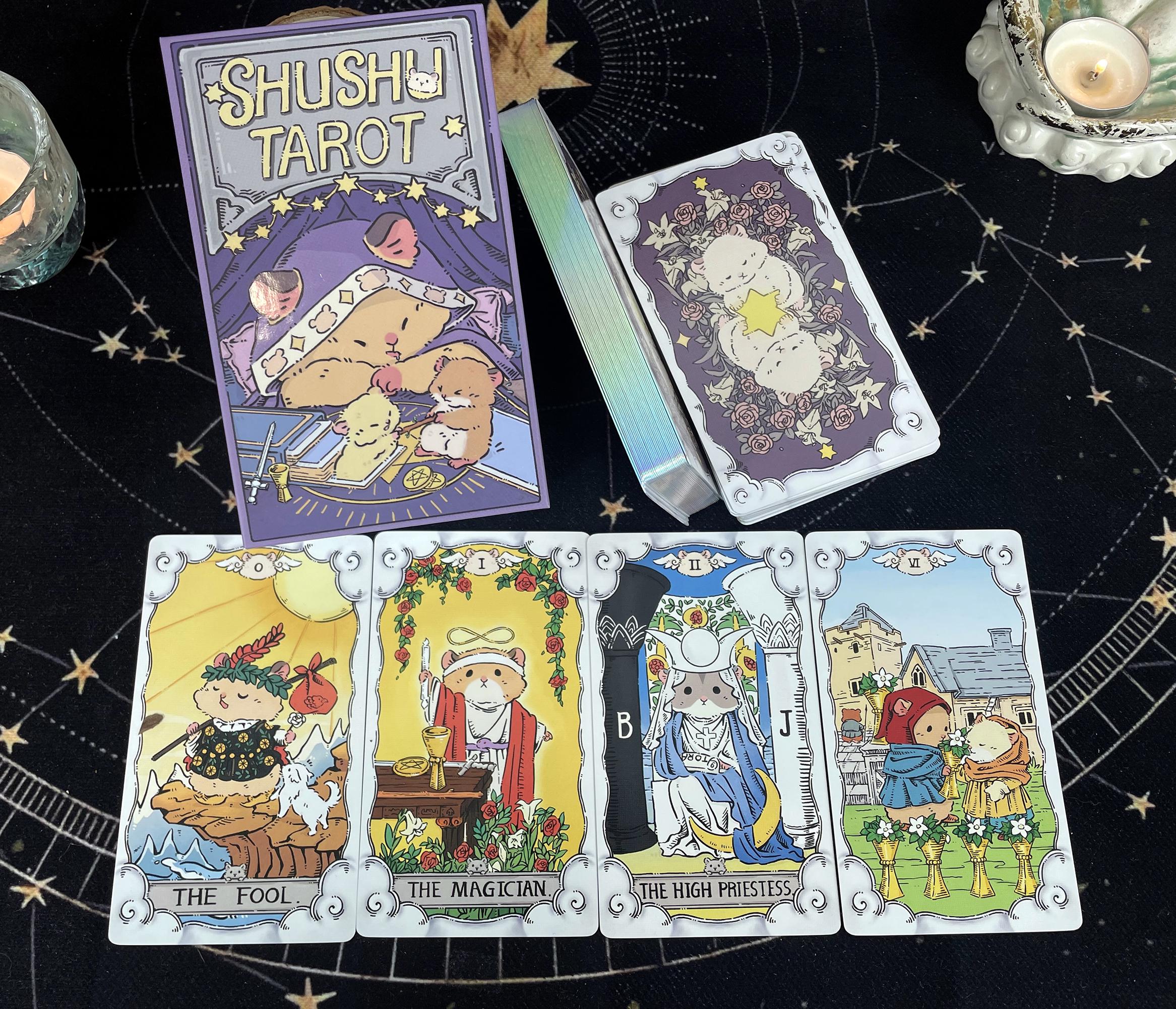 Shushu Tarot: the Hamster Deck Rider-waite Cartoon Animal