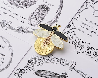 daparo Glow-in-the-Dark Enamel Pins "Yunnan Firefly" Nature's Glow Ethereal Charm Elegant Symmetry Wearable Art Pocket-Sized Gift Under 20