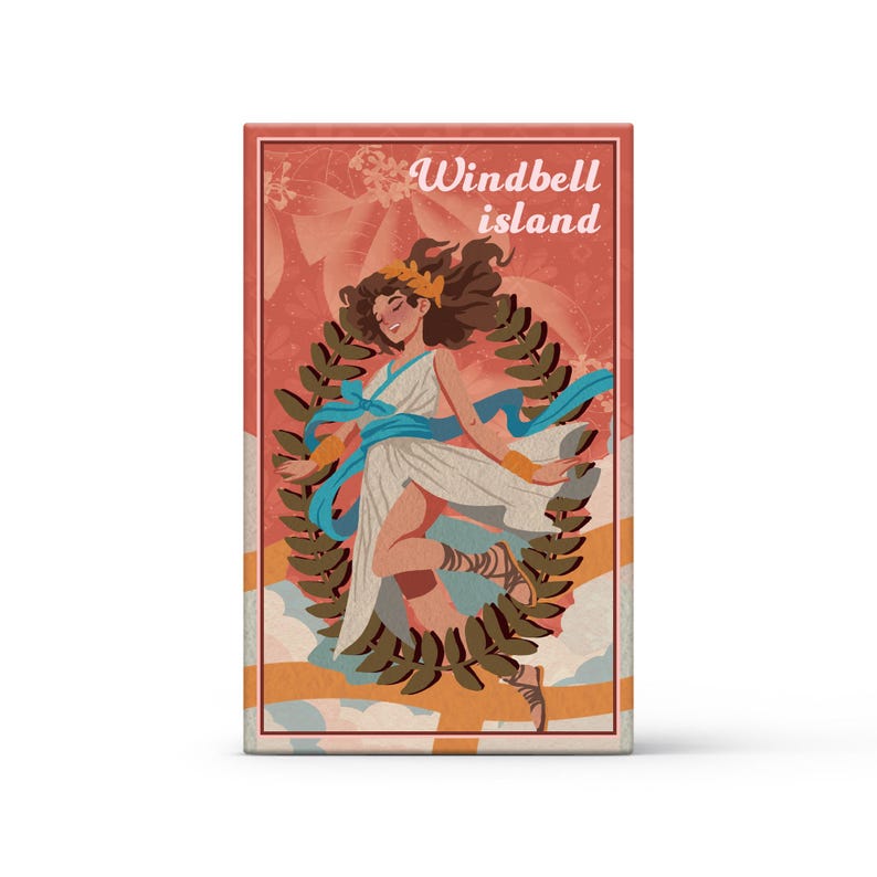 Tarocchi di Windbell Island Rider-Waite Opera d'arte originale Vibrazioni tropicali Design minimalista Bordo dorato Mini tarocchi Divinazione a casa LWB incluso immagine 9