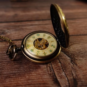 Cthulhu Mechanical Pocket Watch | "The Shadow Out of Time" | Steampunk | Lovecraft | Lovecraftian | Lovecraftian Gift