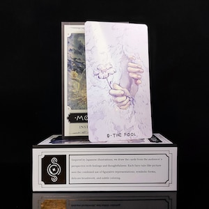 Monsoon Tarot Beginner-Friendly Rider-Waite Japanese Illustration Watercolor Pastel Colors image 2