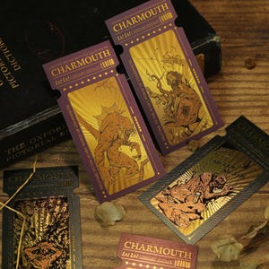 The Charmouth Horror Foil Bookmarks Cthulhu Mythos 12 Lovecraftian Deities Eldritch Design Necronomicon Horror Novels Gift for Bookworms