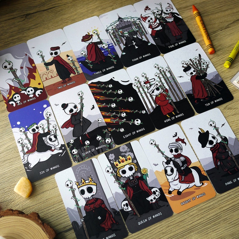 Diary of Skeleton Tarot Rider-Waite Creepy Cute Halloween Gift Idea image 7