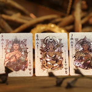 Greek Mythology Playing Cards Ancient Greek Pantheon Epic Tales Mythical Creatures Parchment Texture Custom Pips & Suits Cardistroy Oiling image 5