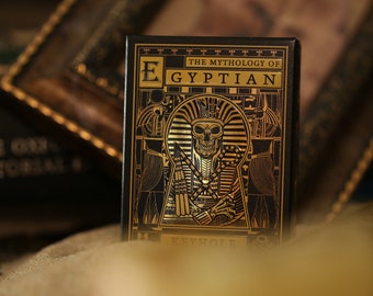 Ägyptische Mythologie Cardistry Spielkarten Metall Sammlerstücke Exotische Alte Kunst Götter Göttinnen Erzpriester Pharaonen Königinnen leuchten im Dunkeln