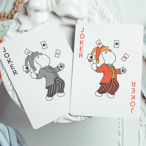 Cartes à jouer Le journal du chat et du chien, papier japonais triple épaisseur avec noyau noir, cartes chaton, cartes chiot, 54 cartes image 10
