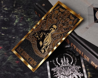 Bookworms de Shaggai Cthulhu Mythos Foil Bookmarks Lovecraft Nyarlathotep Hastur Yog-Sothoth Azathoth Moon-Beast Presente para amantes de ficção científica
