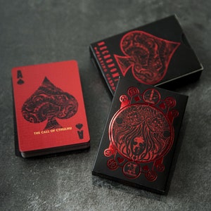 Lovecraft A-K Speelkaarten Cthulhu Mythos Necronomicon Kosmische Horror Donkere Fantasie Literatuur Grotesk Foliedruk