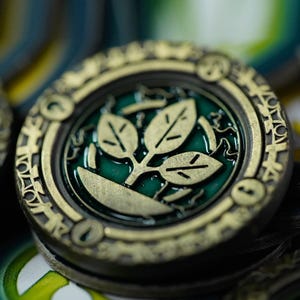 Four Elements Board Game Counters | Metal Alloy Tokens | Antique Gold ...