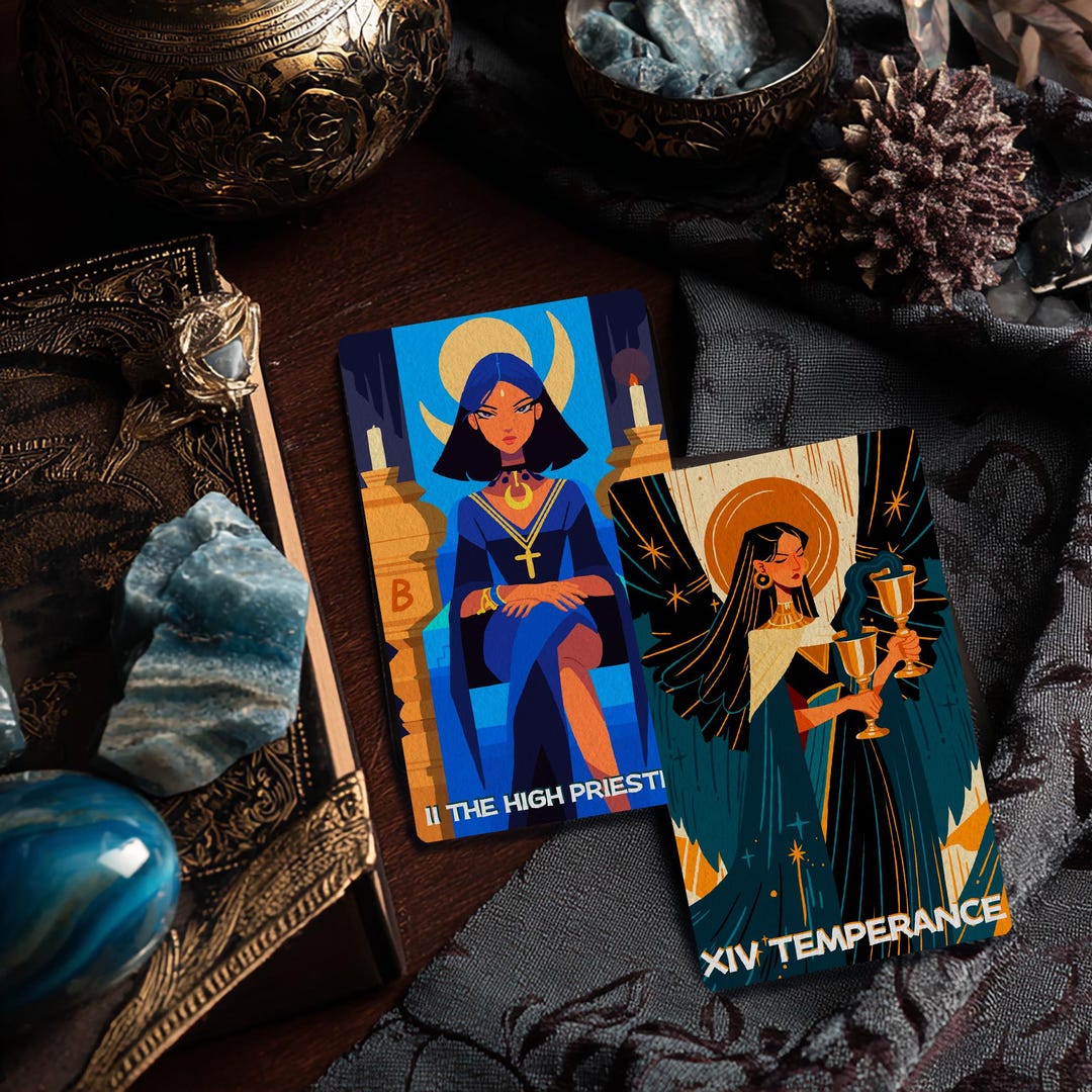 Windbell Island Tarot Rider-waite Original Artwork Tropical Vibes