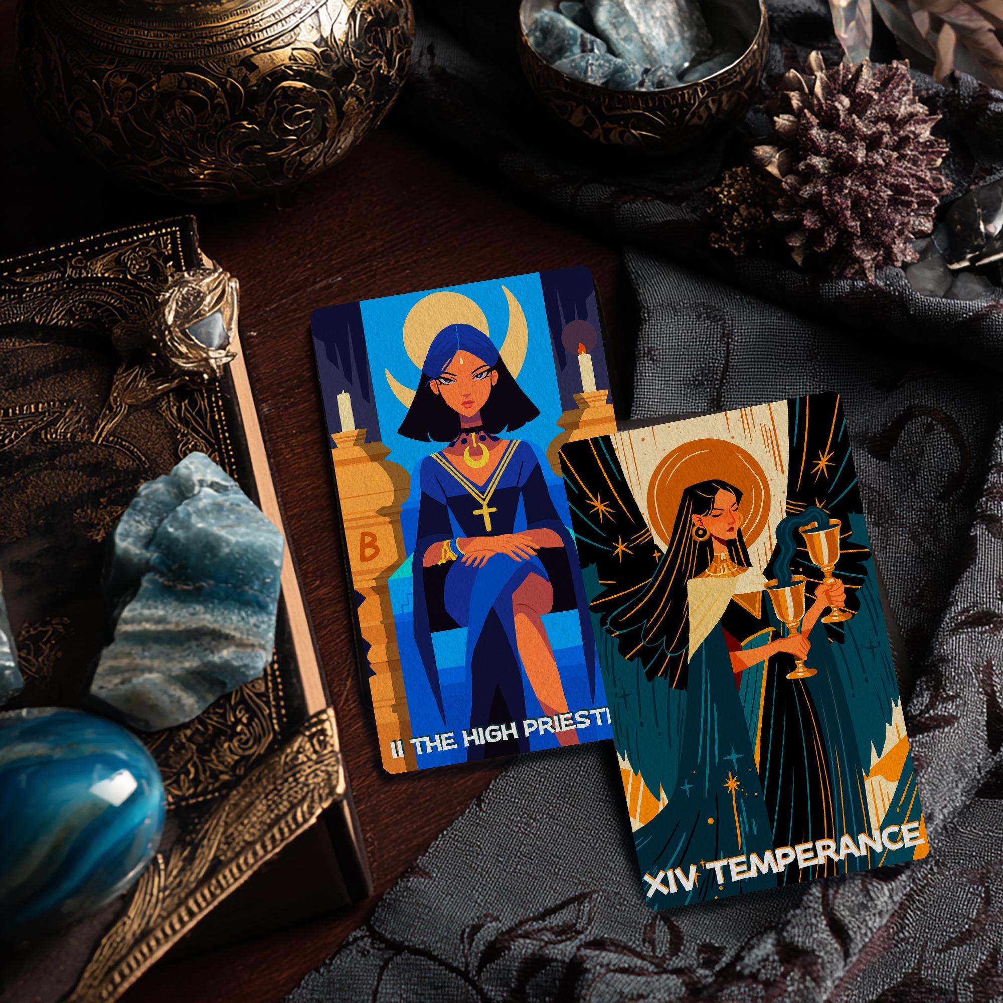 Windbell Island Tarot Rider-waite Original Artwork Tropical Vibes