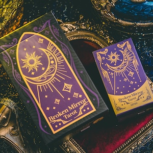 Tarot MERCURY Sonderedition RWS Mittelalter Gebrochener Spiegel Glasmalerei Vintage Flair Mosaik Traum Realität