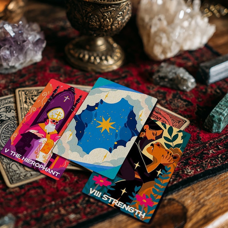 Gilded Rider Waite Windbell Island Tarot Rider-waite Original Artwork Tropical Vibes ...