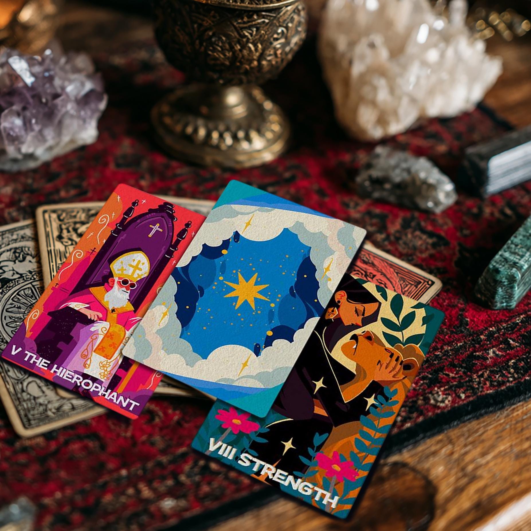 Windbell Island Tarot Rider-waite Original Artwork Tropical Vibes