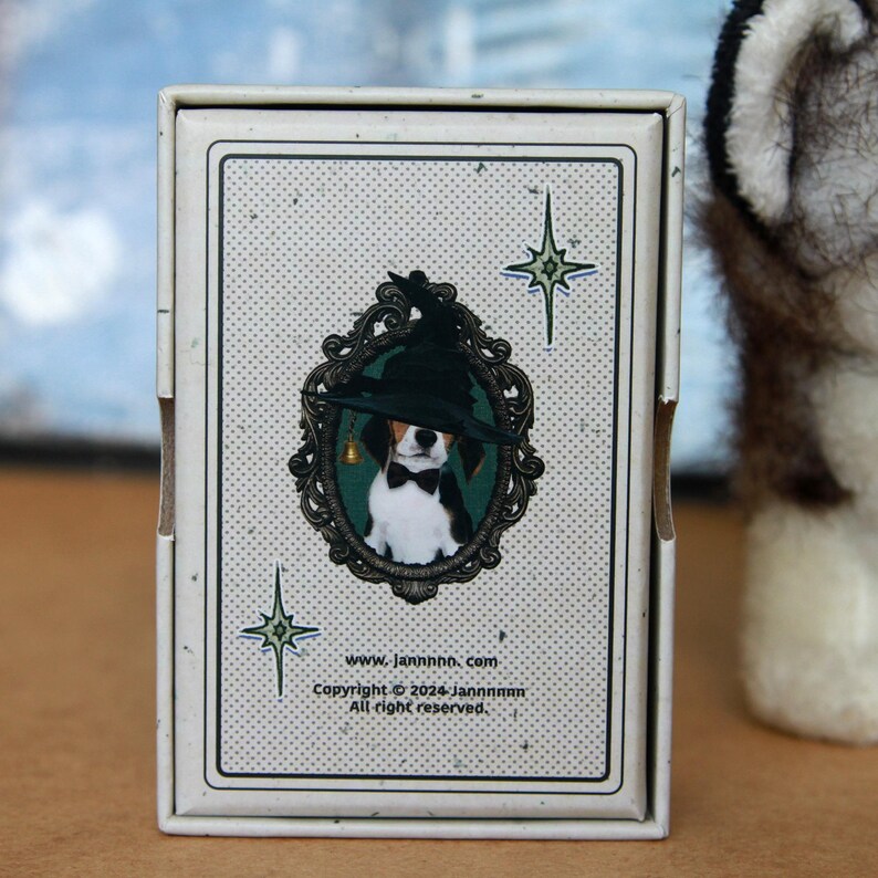 Tarot of Beagle Dogs Rider-Waite Deck for Dog Lovers Custom Tarot Pouch Pet-Friendly Pawsitive Healing Glossy Finish Black Core Cardstock image 18