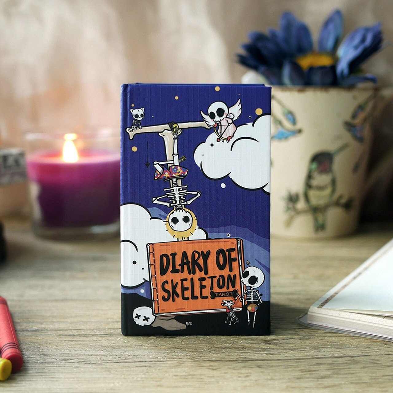 Diary of Skeleton Tarot Rider-Waite Creepy Cute Halloween Gift Idea