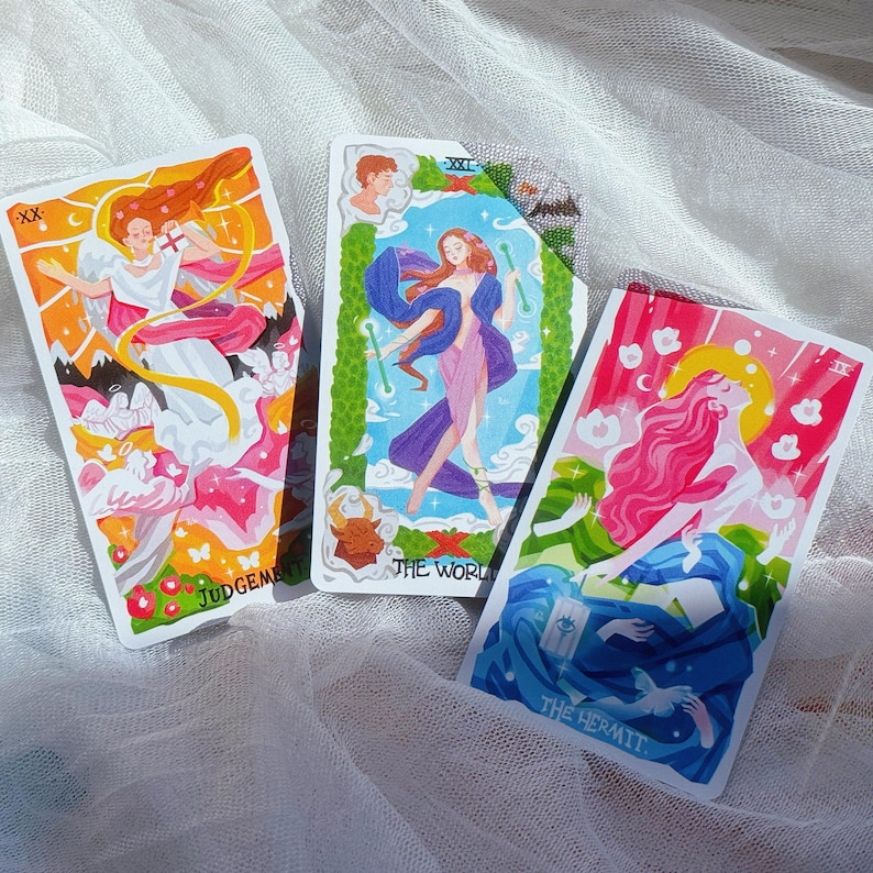 Sleepwalker's Tarot II Rider-Waite Original Artwork by Achi Colorful Dreamscape Female Empowerment Spiritual Gift for Her image 9