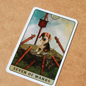 Tarot of Beagle Dogs Rider-Waite Deck for Dog Lovers Custom Tarot Pouch Pet-Friendly Pawsitive Healing Glossy Finish Black Core Cardstock image 11