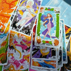 Sleepwalker's Tarot II Rider-Waite Original Artwork by Achi Colorful Dreamscape Female Empowerment Spiritual Gift for Her image 7