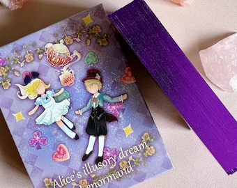 Alice's Illusory Dream Lenormand Rana System Alice's Adventures in Wonderland Two Editions Coated Paper Round Leno Cards Gift for Psychics