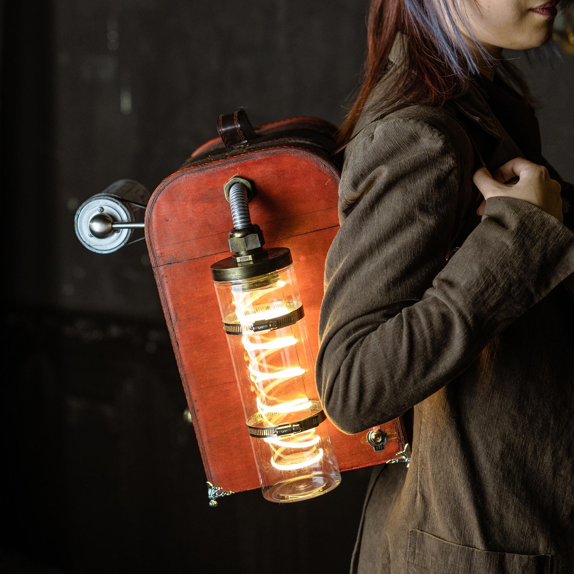 NWOT Steampunk Clock Backpack Steampunk Clock bag with real working clock brown | Boutique  main image 2