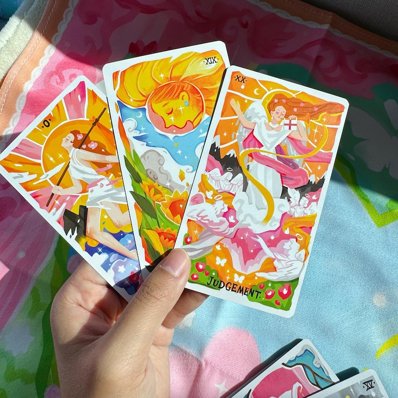 Sleepwalker's Tarot II Rider-Waite Original Artwork by Achi Colorful Dreamscape Female Empowerment Spiritual Gift for Her image 8