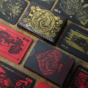 Lovecraft A-K Playing Cards Cthulhu Mythos Necronomicon Cosmic Horror Dark Fantasy Literature Grotesque Foil Stamping