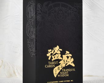 Tranquil Night Wisdom Tarot Deck | Chinese Mythology Inspired | 78 Cards + Guidebook | Deluxe & Tin Editions | Spiritual Art Tarot