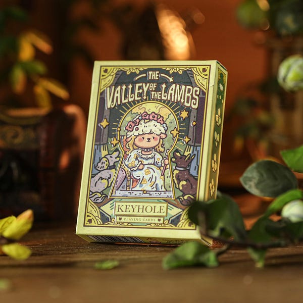 The Valley of the Lambs Playing Cards 63 * 88 mm Embossed Finish Animal-Themed Collectible Poker Cute Gift for Card Lovers Farmer Game Night