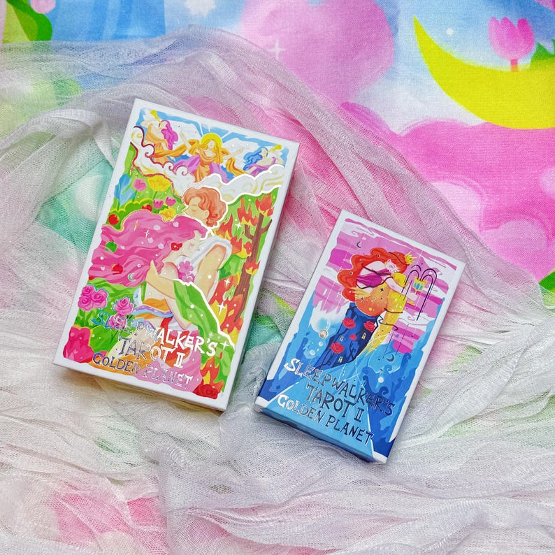 Sleepwalker's Tarot II Rider-Waite Original Artwork by Achi Colorful Dreamscape Female Empowerment Spiritual Gift for Her II