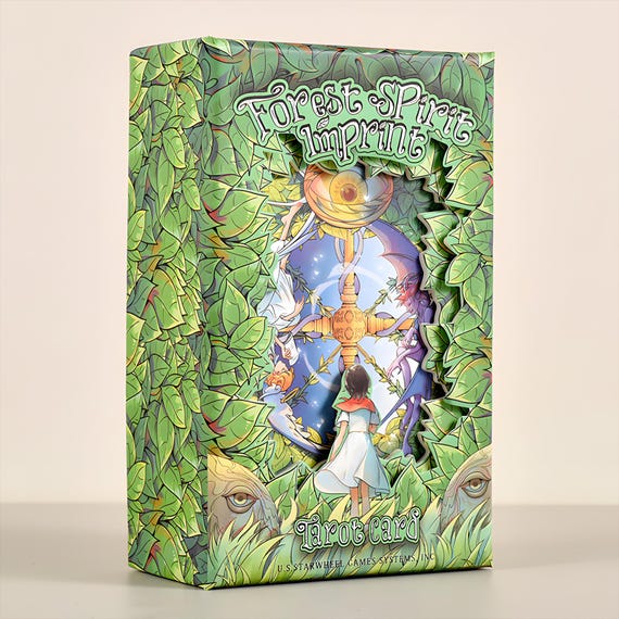 Forest Spirit Imprint Tarot Deck | Enchanted Anime-Inspired RPG Fantasy Cards | Deluxe & Tin Edition | Oracle of Nature Magic Divination