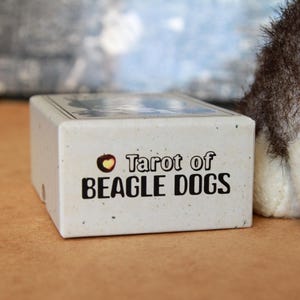 Tarot of Beagle Dogs Rider-Waite Deck for Dog Lovers Custom Tarot Pouch Pet-Friendly Pawsitive Healing Glossy Finish Black Core Cardstock image 8