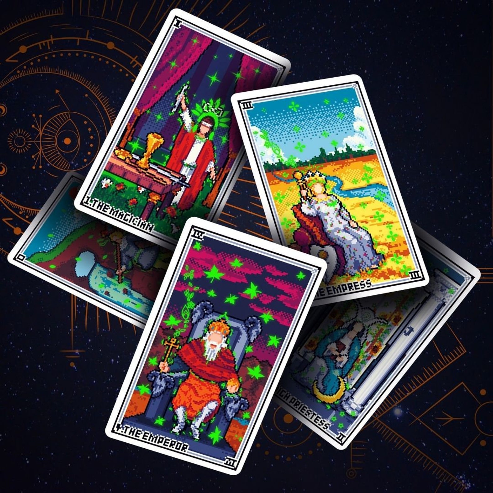 Pixel Tarot Tarot Reading Guidebook Affirmation Cards Etsy