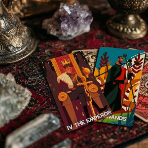 Gilded Rider Waite Windbell Island Tarot Rider-waite Original Artwork Tropical Vibes ...