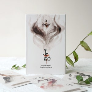 Charm of Ink Inspirationskarten Inspirationskarten Deck traditionelle chinesische Tuschemalerei Mythologie und östliches Tuscheorakel