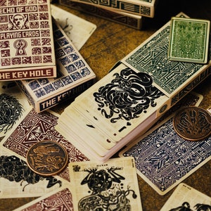 Echo of God Cthulhu Mythos-speelkaarten 162 exclusieve illustraties zelfbedachte runen Lovecraftian Pantheon Nyarlathotep Dagon R'lyeh