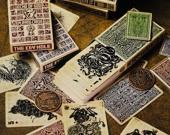 Écho de Dieu Le mythe de Cthulhu : cartes à jouer 162 illustrations exclusives Runes auto-inventées Panthéon lovecraftien Nyarlathotep Dagon R'lyeh