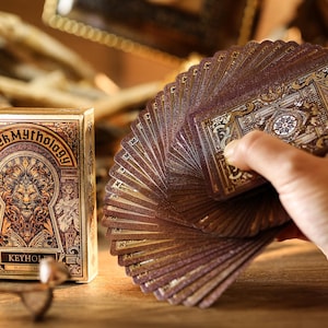 Greek Mythology Playing Cards Ancient Greek Pantheon Epic Tales Mythical Creatures Parchment Texture Custom Pips & Suits Cardistroy Oiling Foil