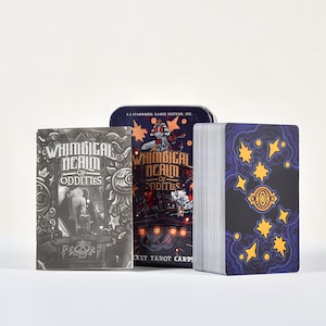 Whimsical Realm of Oddities Tarot Deck – Surreal Cat & Skeleton, Cartoon Fantasy Divination Cards, Deluxe or Tin Edition with Guidebook image 7