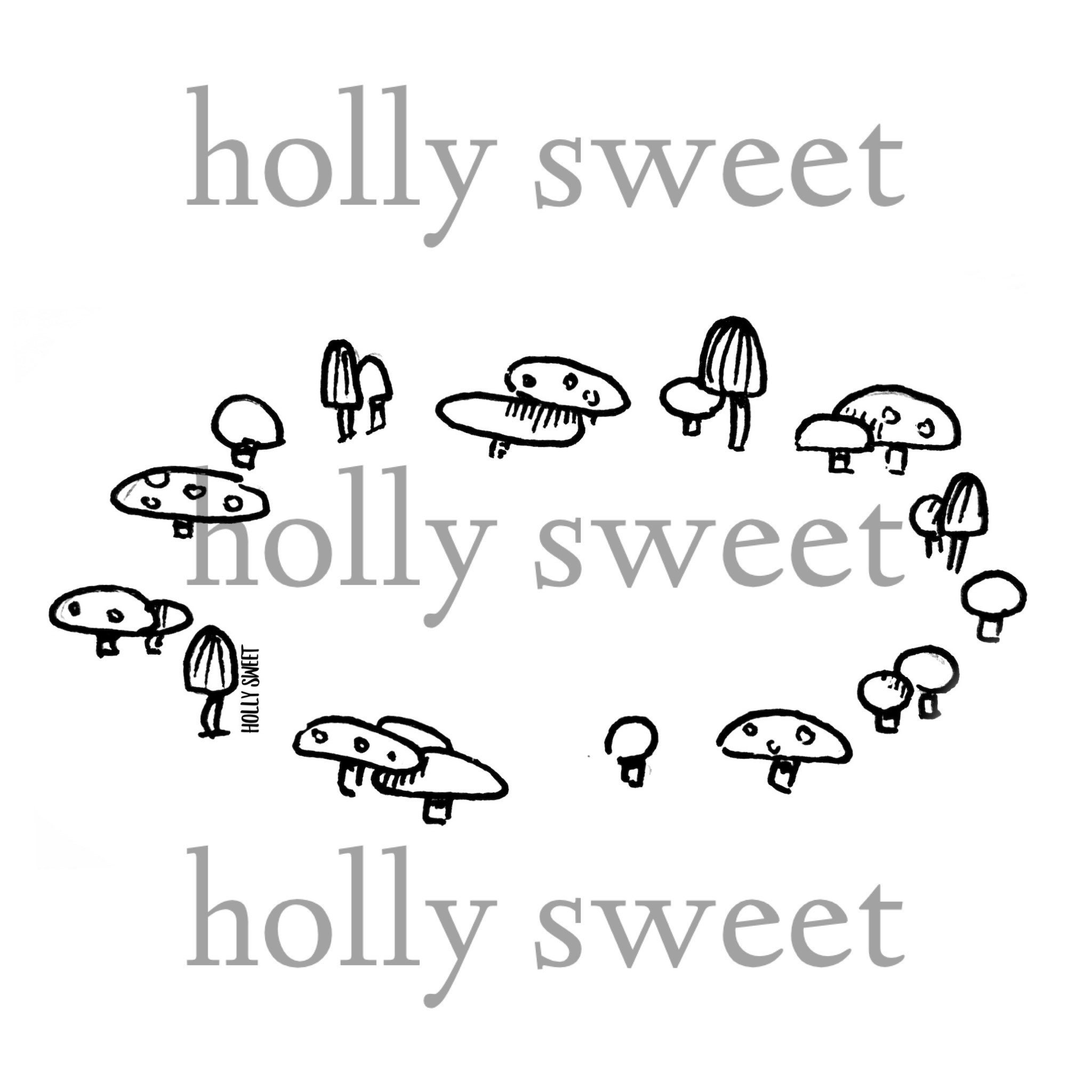 Witchy mushroom fairy ring tattoo design digital download Etsy