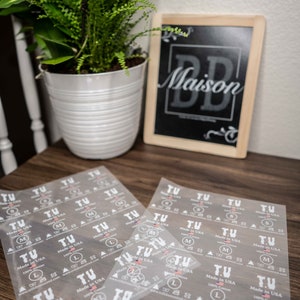 Branded Custom Heatpress Clothing Labels (price shown per A4 sheet)