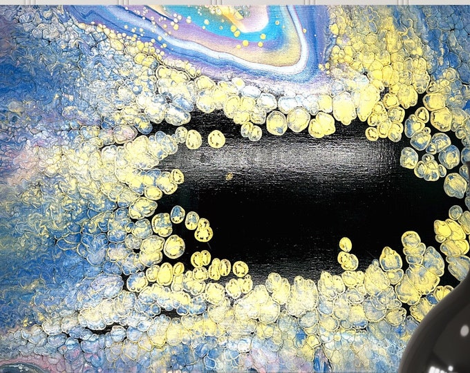 Featured listing image: Celestial Cascade,” an 18 x 24-inch masterpiece crafted with rich acrylics on a sturdy canvas