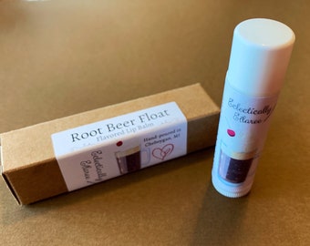 Root Beer Float Flavored Lip Balm, Summer Flavor, Scented, Box Included, Homemade Lip Balm Stick, Clear Formula