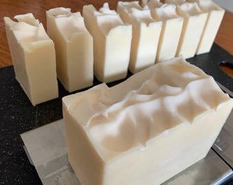 Unscented Tallow Soap, Olive & Coconut Oil, Handmade Bar Soap