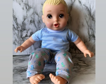 Inclusive OOAK Baby Doll with Clubbed Feet, Blue Dinosaur Outfit, Special Needs Doll "Dylan"