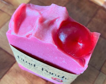 Fruit Punch Scented Soap, Handmade Cold Process Soap, Cherry